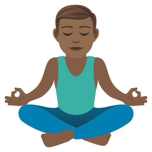 Чоловік у позі лотоса: темний тон шкіри для JoyPixels 9.0