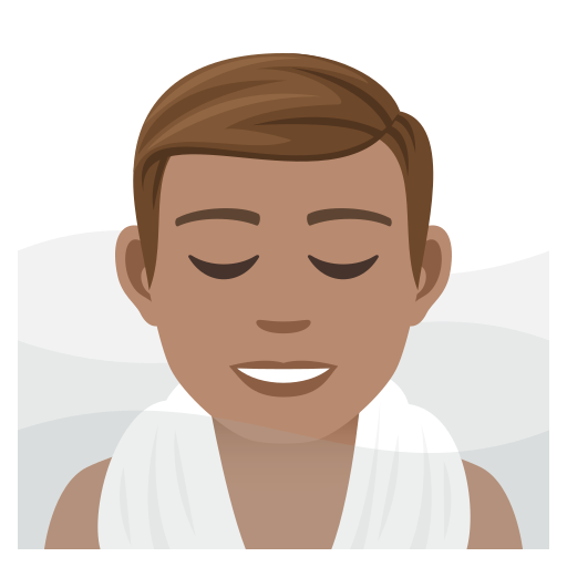 Чоловік у лазні: середній тон шкіри для JoyPixels 9.0