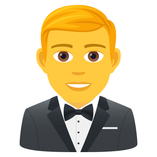 Мужчина в смокинге для JoyPixels 9.0