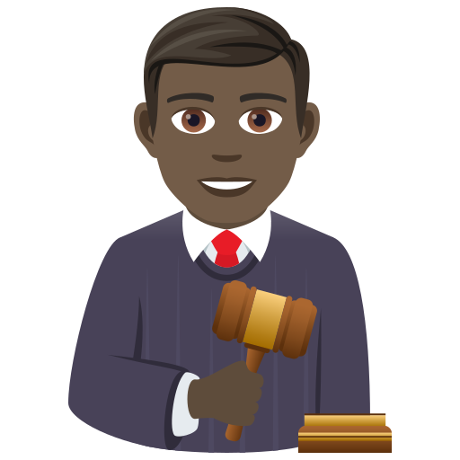 Мужчина-судья: очень темный тон кожи для JoyPixels 9.0