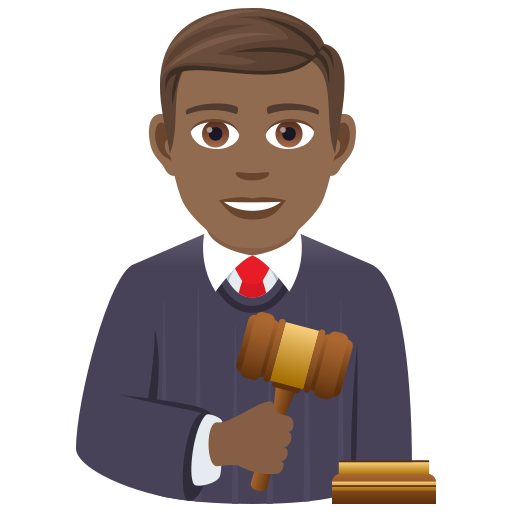 Мужчина-судья: темный тон кожи для JoyPixels 9.0