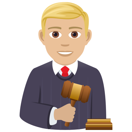 Мужчина-судья: светлый тон кожи для JoyPixels 9.0