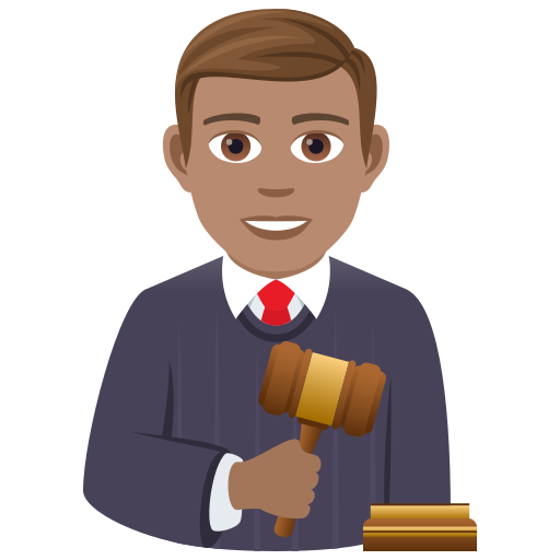 Мужчина-судья: средний тон кожи для JoyPixels 9.0