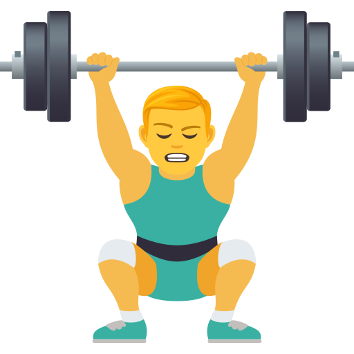 Мужчина со штангой для JoyPixels 9.0