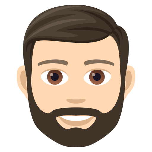 Бородатий чоловік: Дуже світлий тон шкіри для JoyPixels 9.0