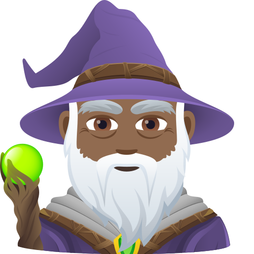 Мужчина-маг: темный тон кожи для JoyPixels 9.0