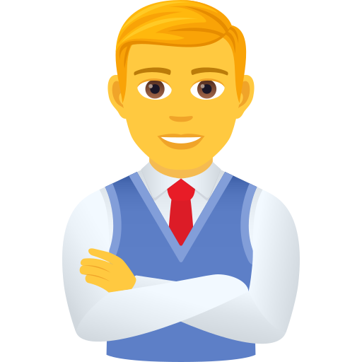 Офісний працівник-чоловік для JoyPixels 9.0