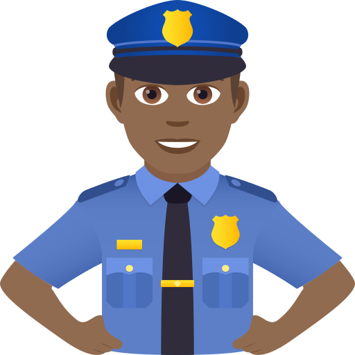 Мужчина-полицейский: темный тон кожи для JoyPixels 9.0