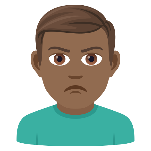 Ображений чоловік: темний тон шкіри для JoyPixels 9.0