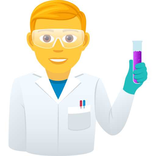 Чоловік-вчений для JoyPixels 9.0