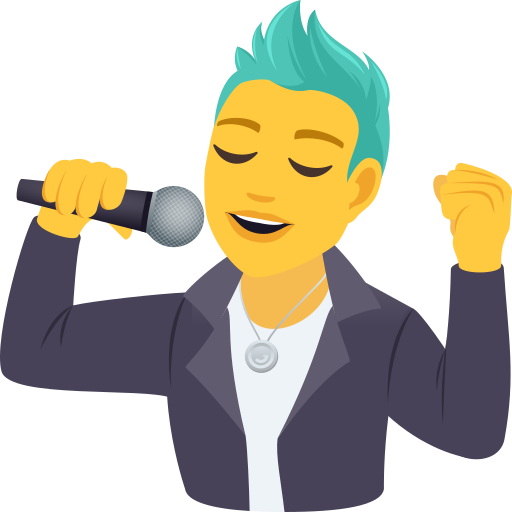 Мужчина-певец для JoyPixels 9.0