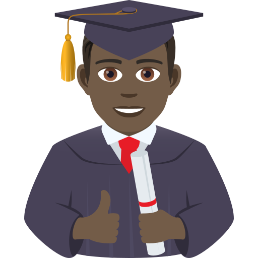 Студент: очень темный тон кожи для JoyPixels 9.0