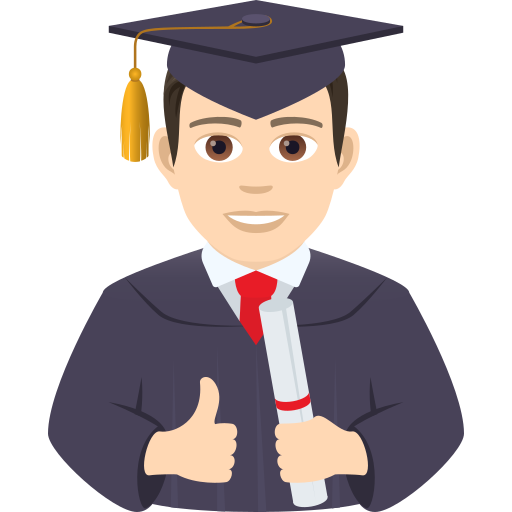 Студент: очень светлый тон кожи для JoyPixels 9.0