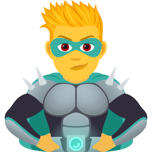 Чоловік-суперлиходій для JoyPixels 9.0