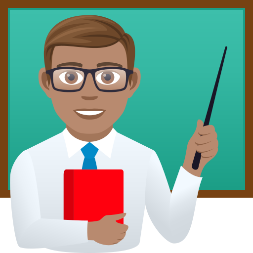 Учитель: середній тон шкіри для JoyPixels 9.0