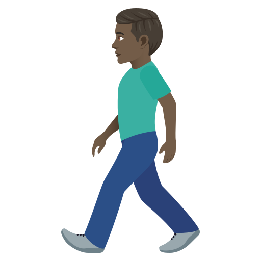 Мужчина идет: очень темный тон кожи для JoyPixels 9.0