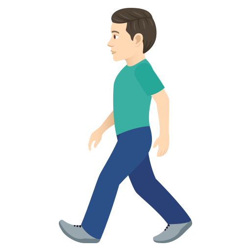 Чоловік іде: дуже світлий тон шкіри для JoyPixels 9.0