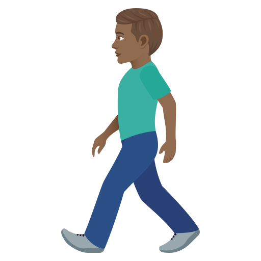 Чоловік іде: темний тон шкіри для JoyPixels 9.0