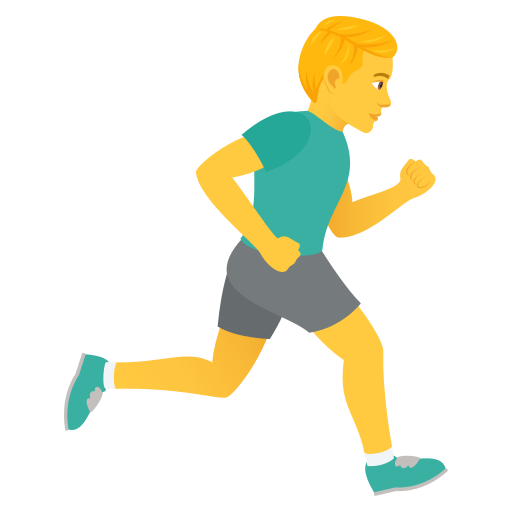 Мужчина бежит вправо для JoyPixels 9.0