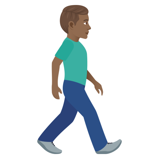 Мужчина идет вправо: средне-темный тон кожи для JoyPixels 9.0