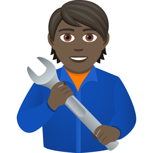 Механік: дуже темний тон шкіри для JoyPixels 9.0