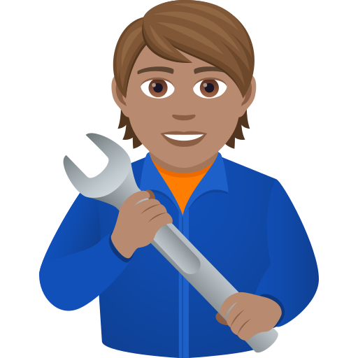 Механік: середній тон шкіри для JoyPixels 9.0