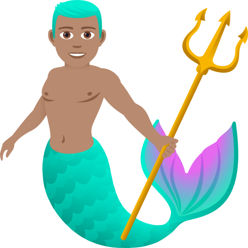 Тритон: средний тон кожи для JoyPixels 9.0