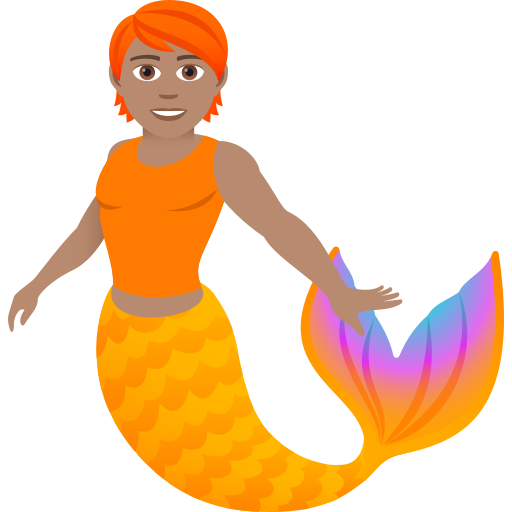 Русалка: середній тон шкіри для JoyPixels 9.0