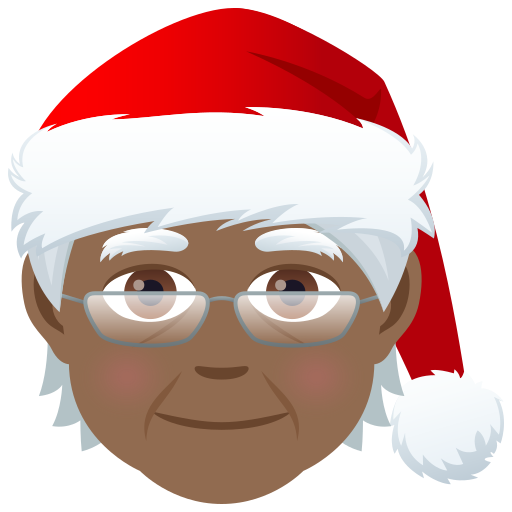 Санта: темный тон кожи для JoyPixels 9.0