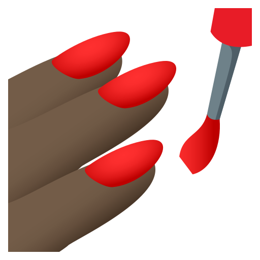 Манікюр: дуже темний тон шкіри для JoyPixels 9.0