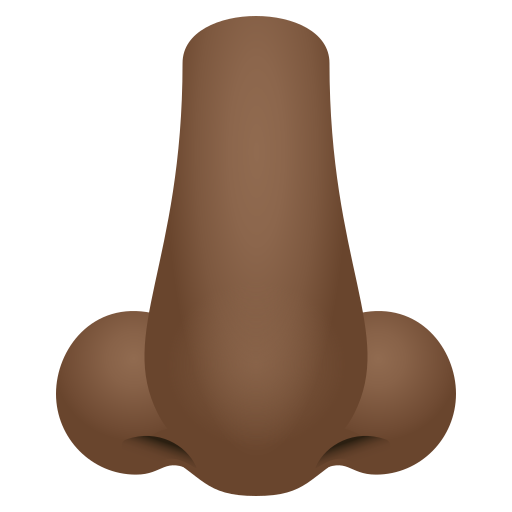 Нос: темный тон кожи для JoyPixels 9.0