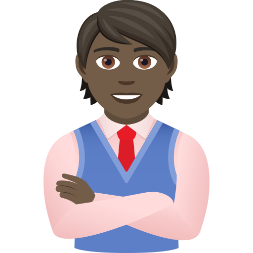 Офісний працівник: дуже темний тон шкіри для JoyPixels 9.0