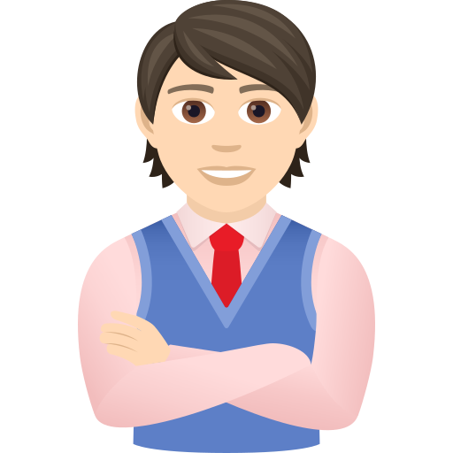 Офісний працівник: дуже світлий тон шкіри для JoyPixels 9.0