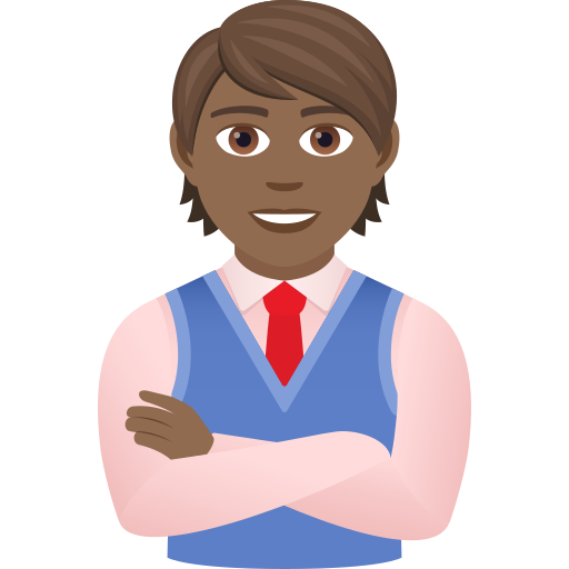 Офісний працівник: темний тон шкіри для JoyPixels 9.0