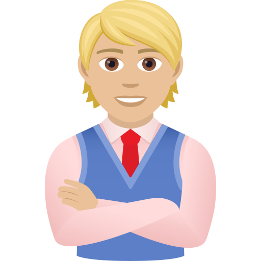 Офісний працівник: світлий тон шкіри для JoyPixels 9.0