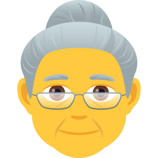 Пожилая женщина для JoyPixels 9.0