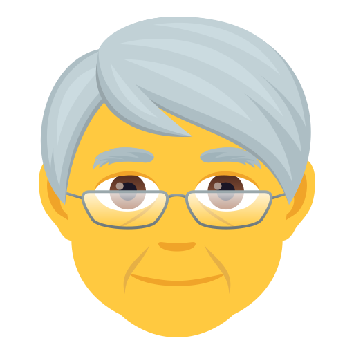 Пожилой человек для JoyPixels 9.0