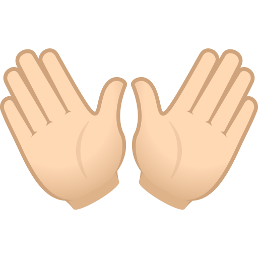 Долоні в сторони: найсвітліший тон шкіри для JoyPixels 9.0