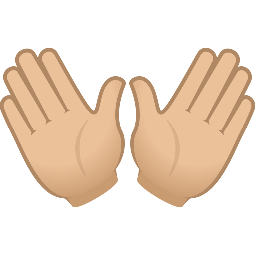 Ладони в стороны: светлый тон кожи для JoyPixels 9.0