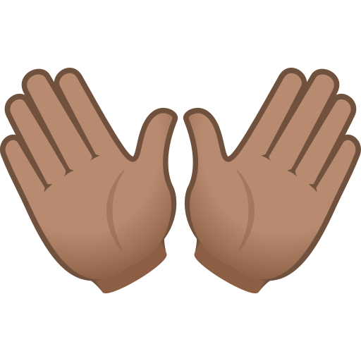 Долоні в сторони: середній тон шкіри для JoyPixels 9.0