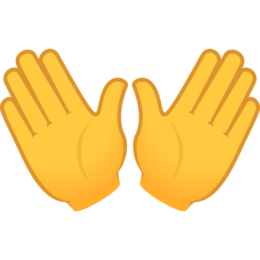 Долоні в сторони для JoyPixels 9.0