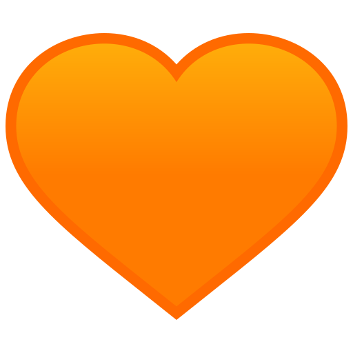Оранжевое сердце для JoyPixels 9.0