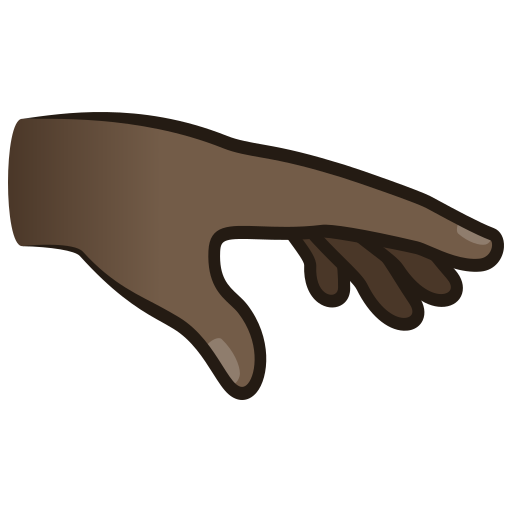 Рука долонею вниз: дуже темний тон шкіри для JoyPixels 9.0