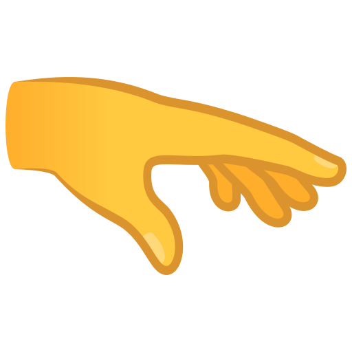 Рука долонею вниз для JoyPixels 9.0