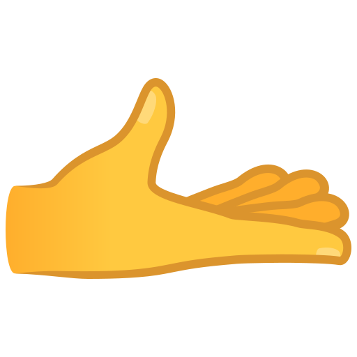 Рука долонею вгору для JoyPixels 9.0