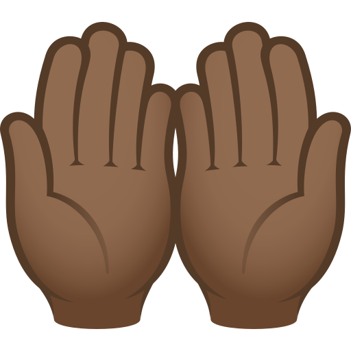 Долоні човником: темний тон шкіри для JoyPixels 9.0