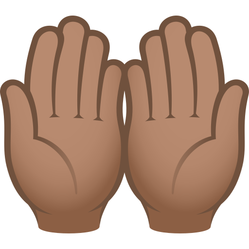 Долоні човником: середній тон шкіри для JoyPixels 9.0