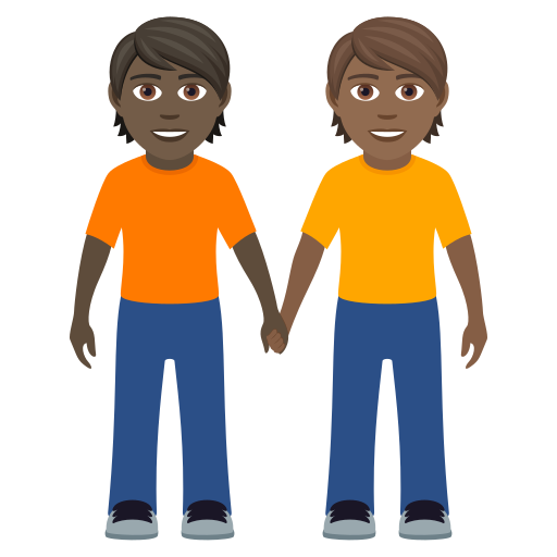 Люди, держащиеся за руки: очень темный тон кожи темный тон кожи для JoyPixels 9.0