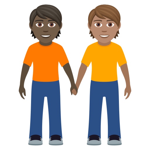 Люди, держащиеся за руки: очень темный тон кожи средний тон кожи для JoyPixels 9.0