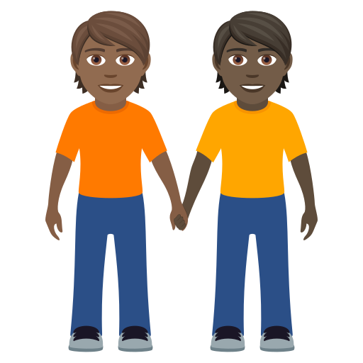 Люди, що тримаються за руки: темний тон шкіри дуже темний тон шкіри для JoyPixels 9.0